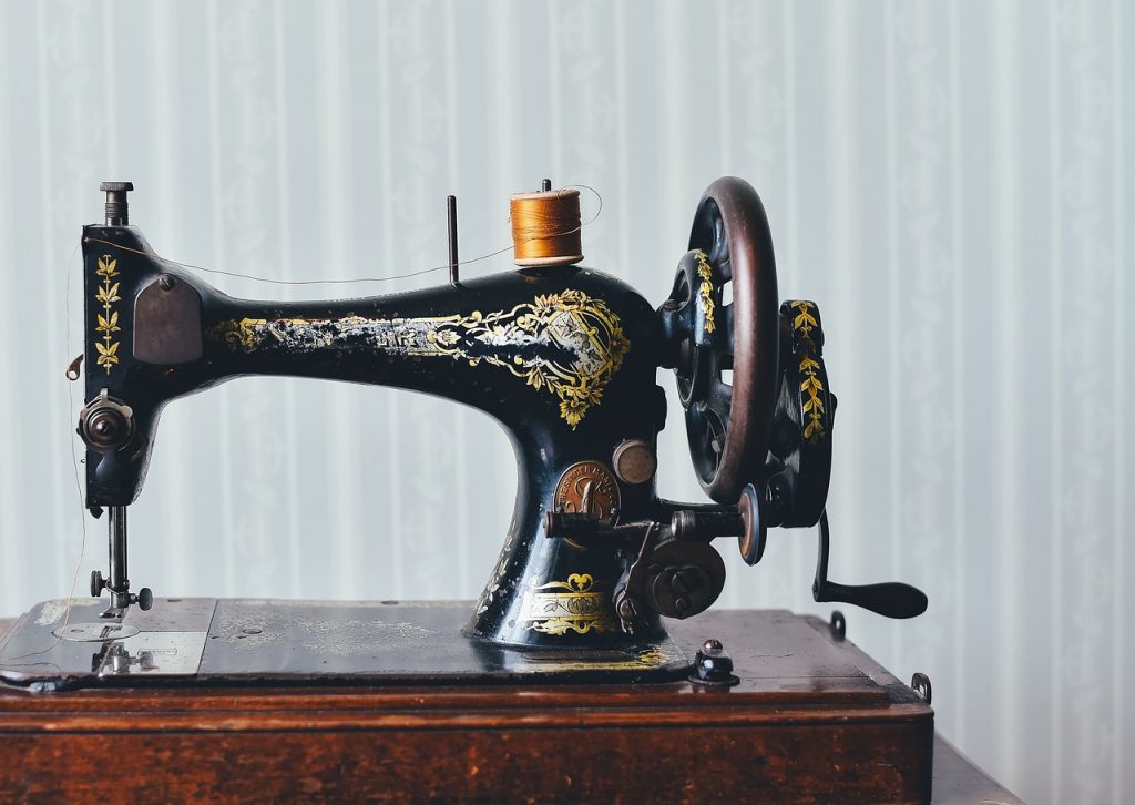 antique, sewing machine, home, skredder, symaskin