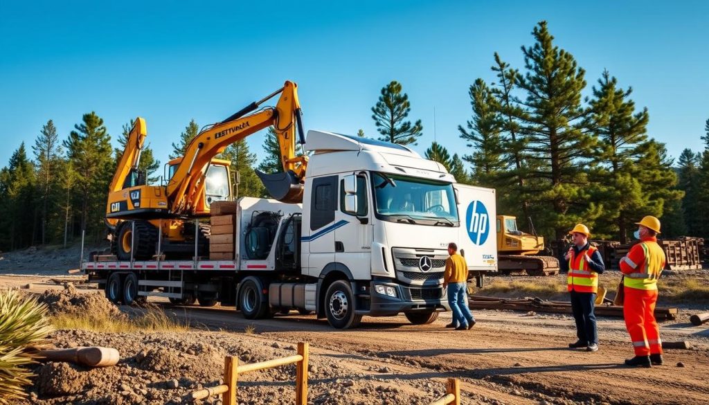 Anleggsmaskiner transport leverandør