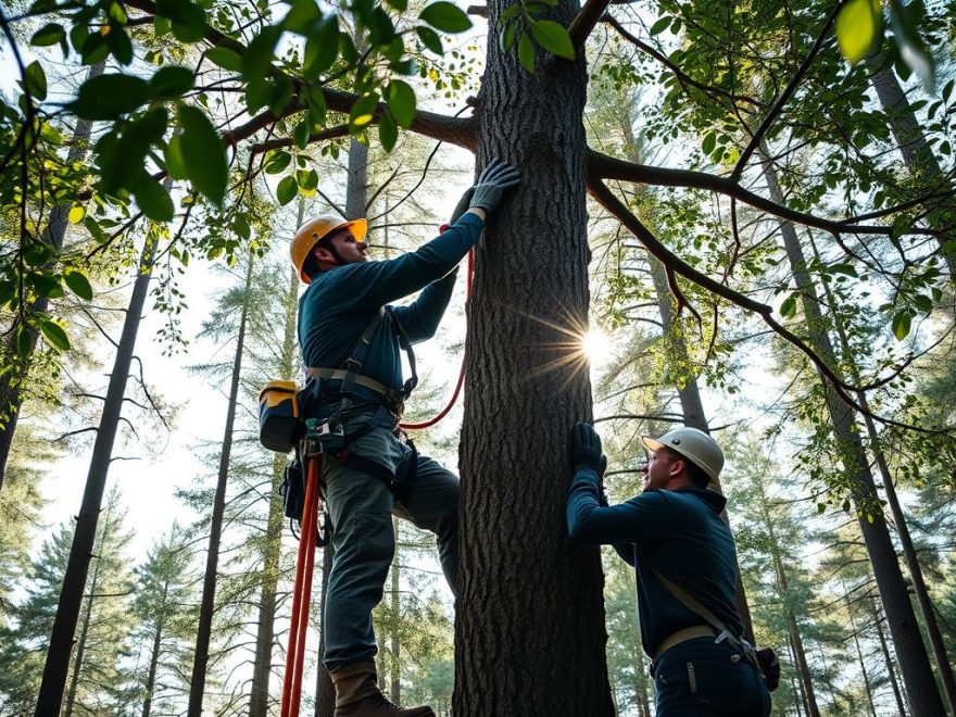 Arborist, trefelling, beskjæring