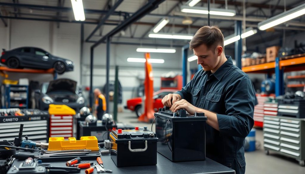 Batteribytte hos profesjonelt verksted