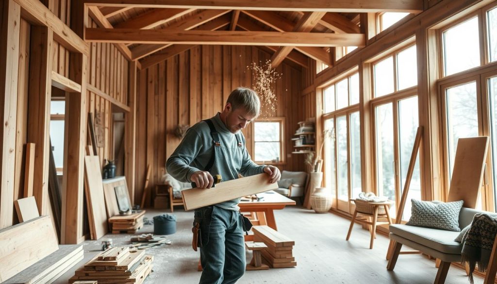 Snekker i aksjon ved renovering