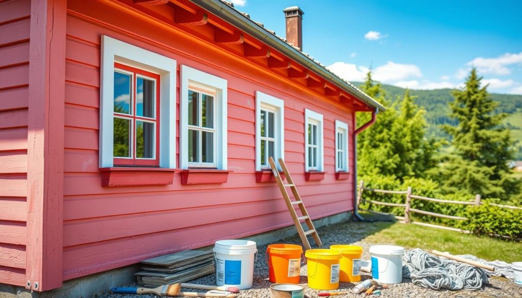 Utvendig maling av hus