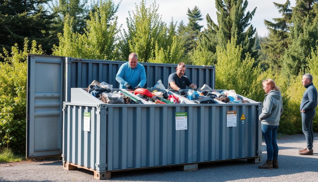 Avfallshåndtering container