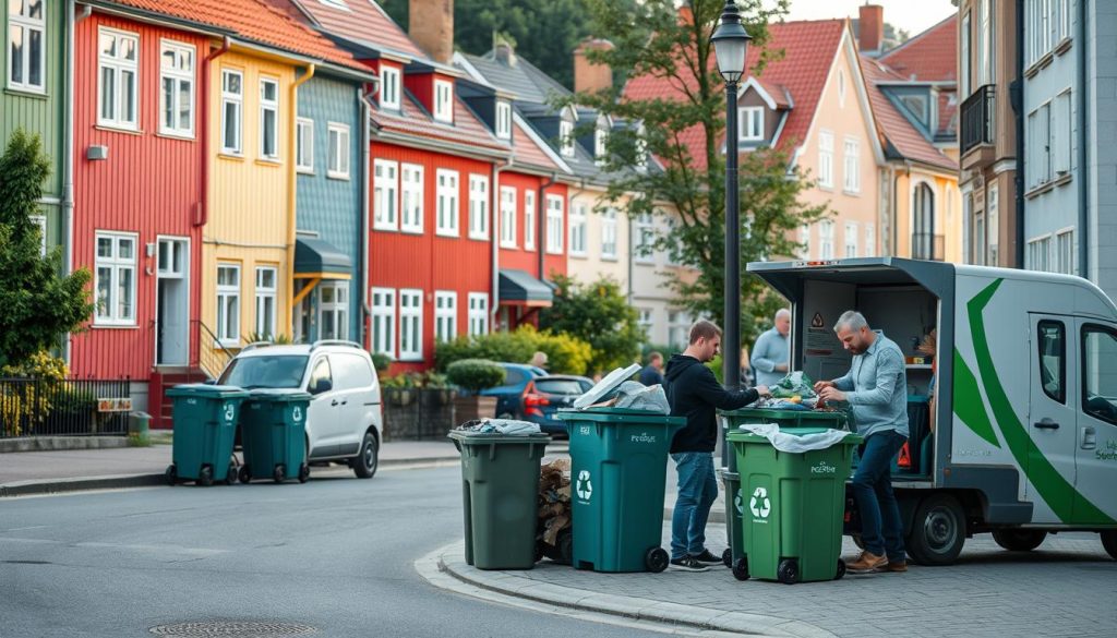 Avfallshenting i norske byer