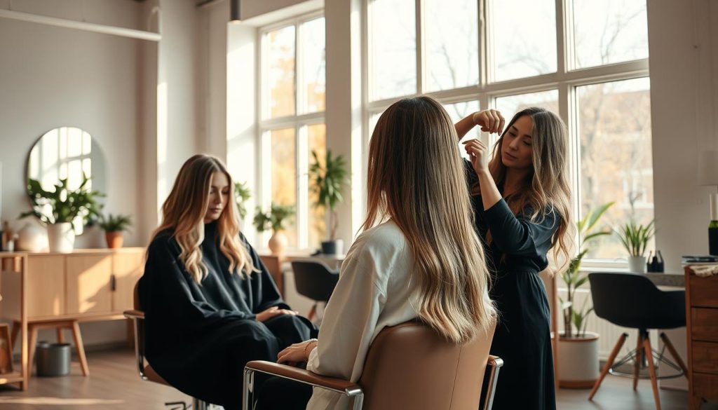 Balayage og striping hårbehandling