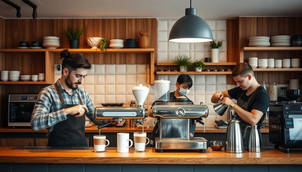 Baristaer på arbeidsplassen