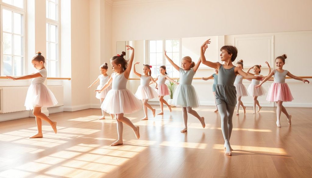 Barn i ballett dansetrening