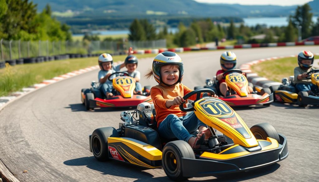 Barn som kjører gokart hos Harald Huysman Karting