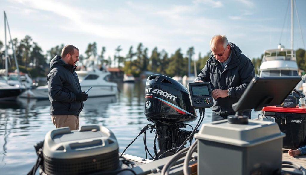 Båtmotor diagnostisk testing kostnad