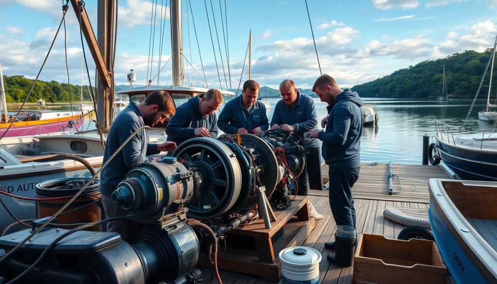 Båtmotor overhaling eksempel