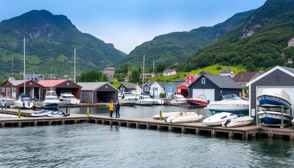 Båtopplag lokasjon i Norge