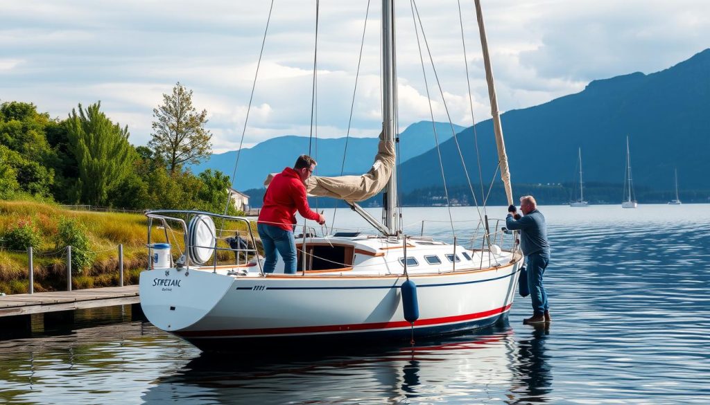 Båtpolering sesongforberedelse