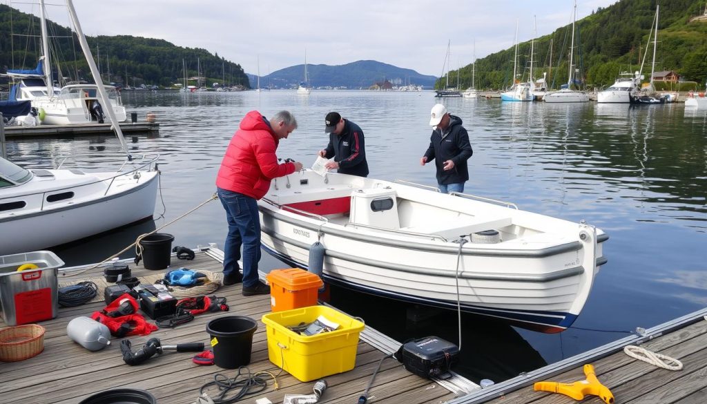 Båtservice forberedelser