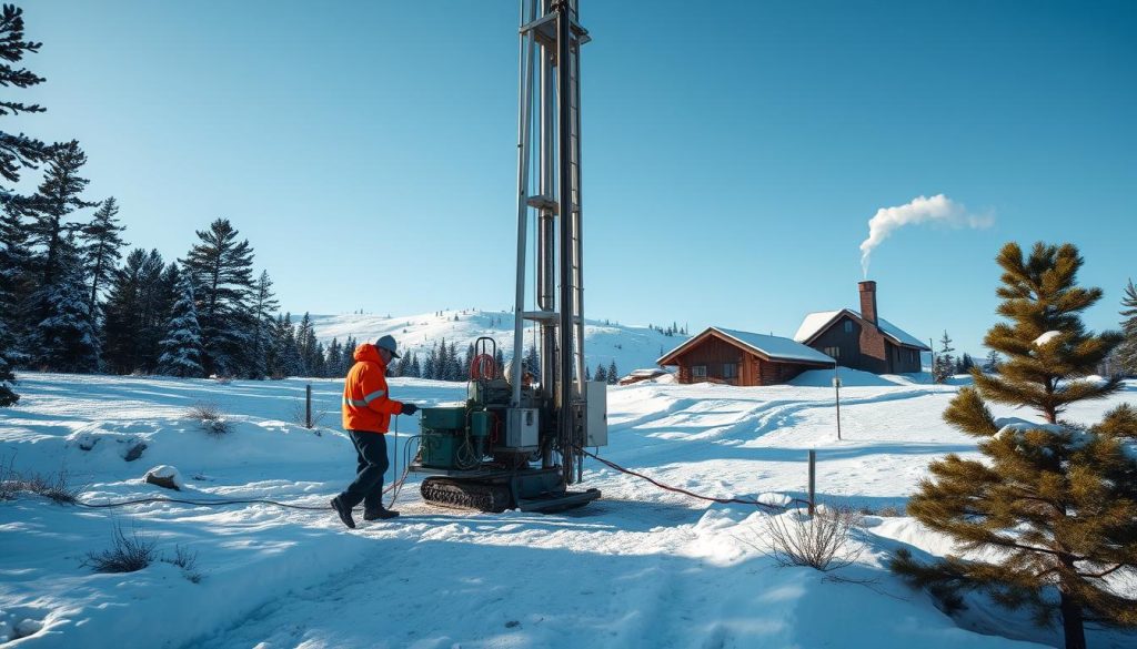 Bergvarmeboring installasjon