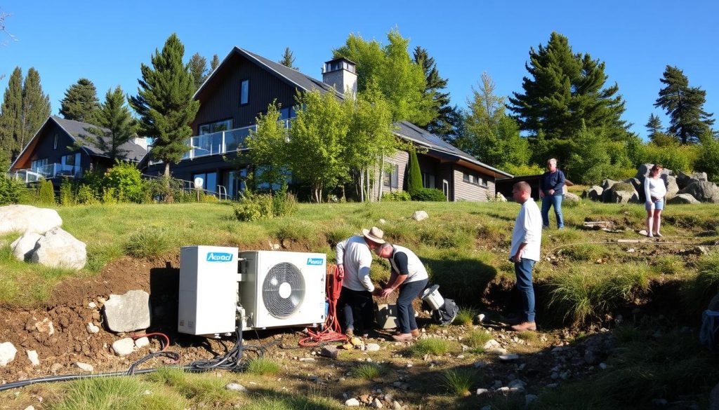 Bergvarmepumpe installasjon