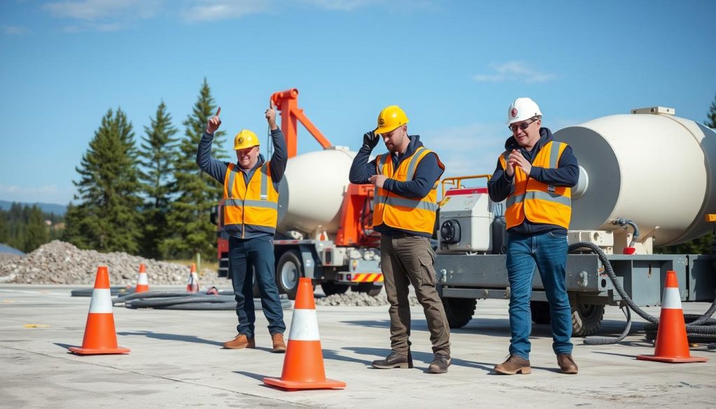 Betongpumping sikkerhetstiltak