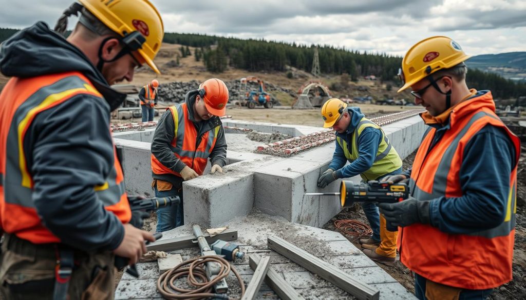 Betongsaging tjenester for rømningsveier