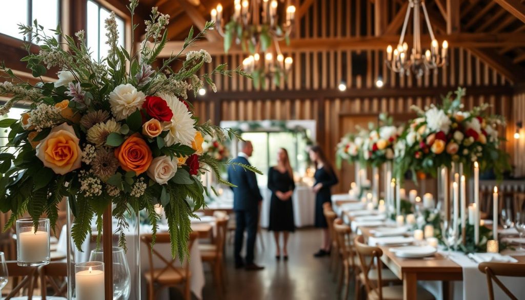 Blomsterdekorasjoner for bryllup og høytider