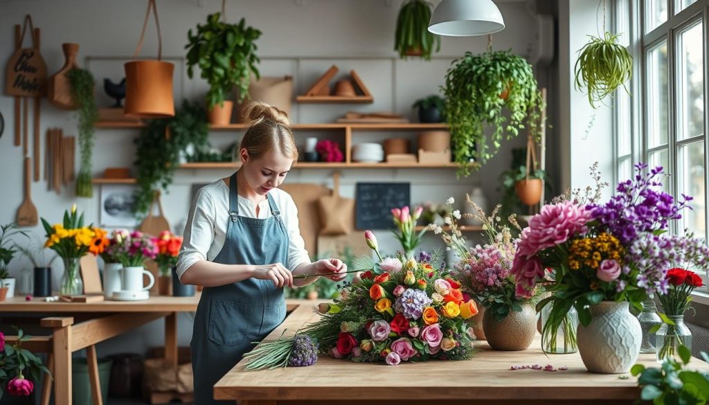 Blomsterdekoratør planlegging