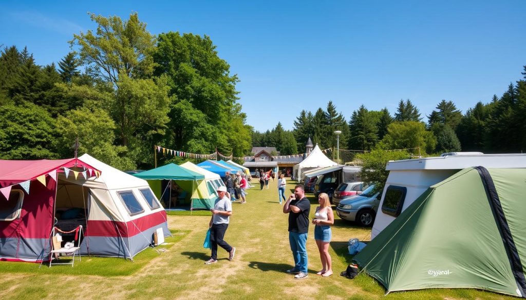 Bobil- og campingvognparkering under arrangementer