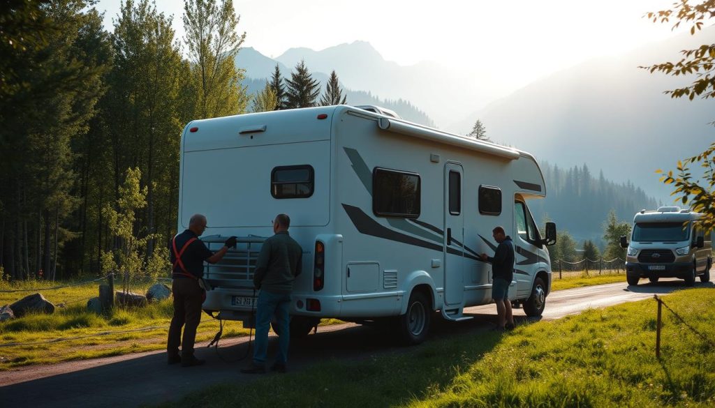 Bobil transport forberedelser