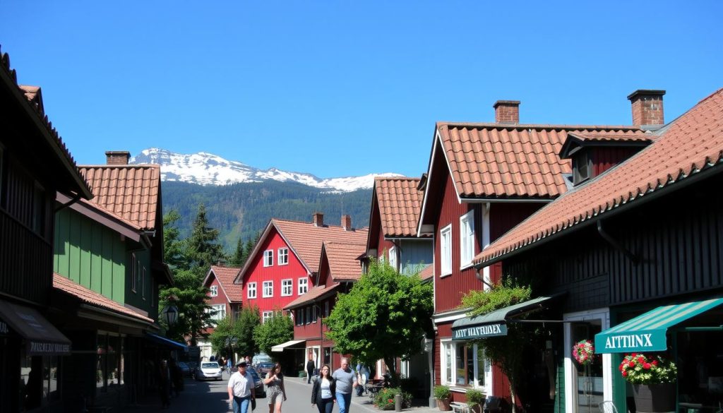 Bølgeblikk tak i norske byer