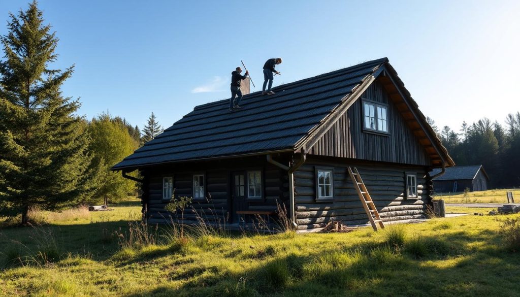 Bølgeblikk taktekking og vedlikehold