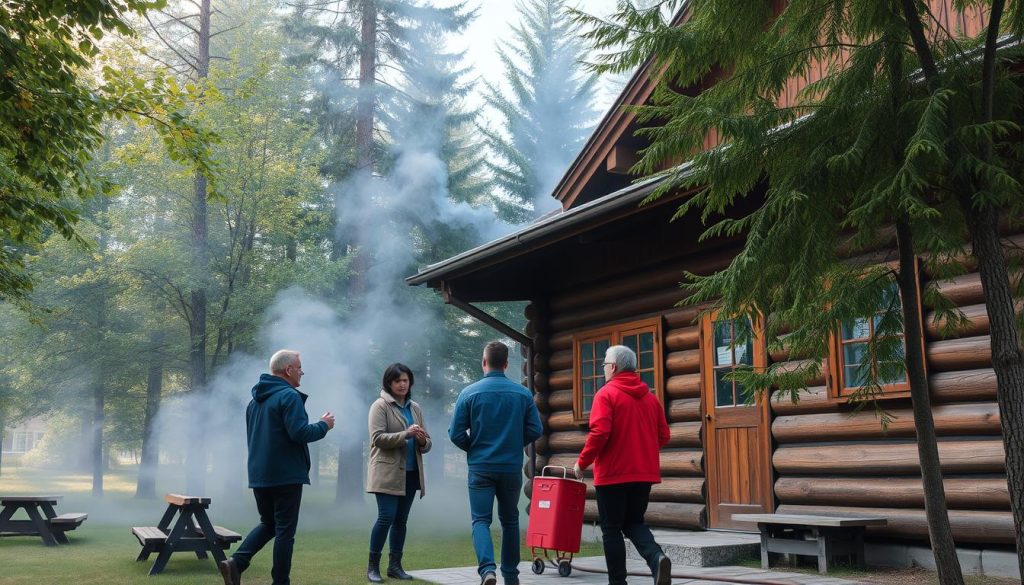 Brannøvelse og evakuering