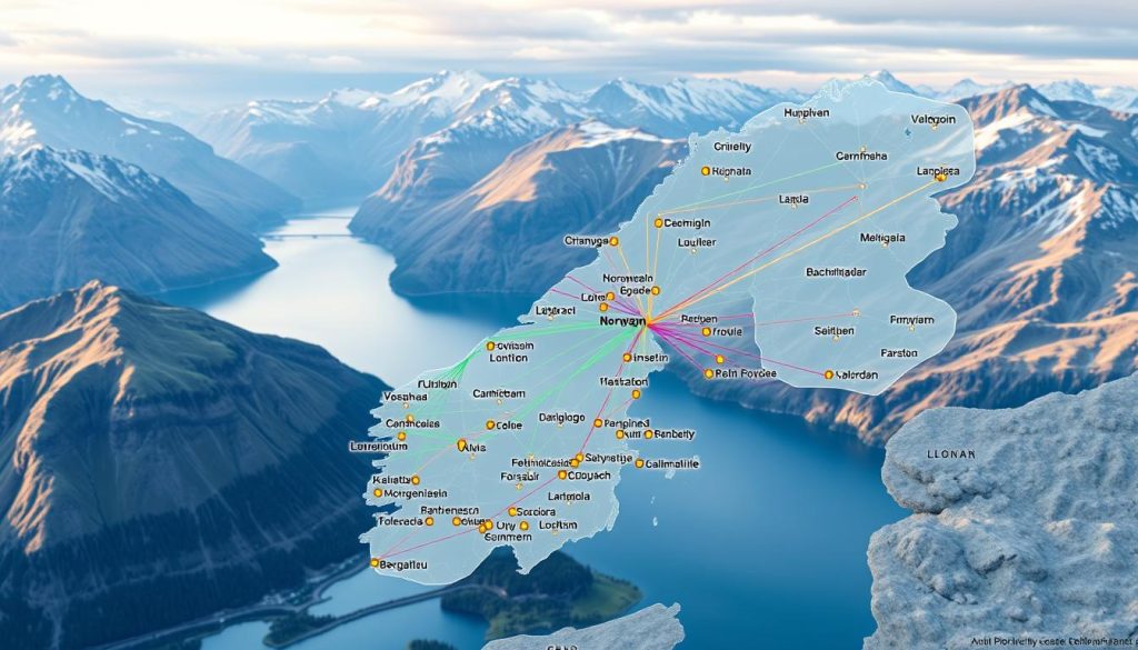 Bredbåndskart over norske byer