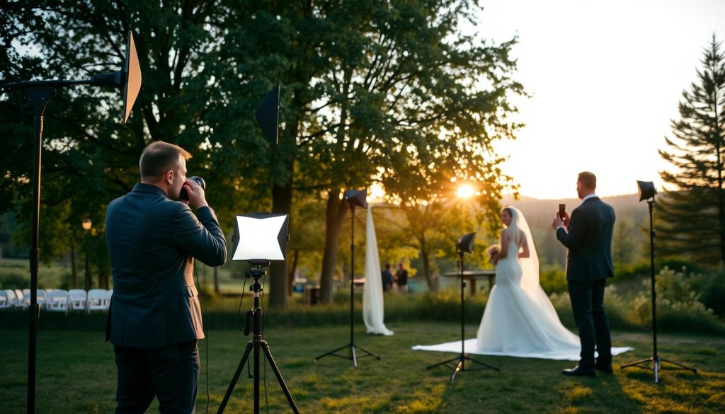 Bryllupsfotografering belysningsutstyr