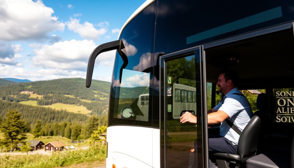 Buss med sjåfør for gruppereiser