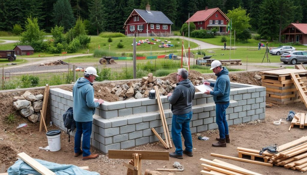 Bygge støttemur prosjektplanlegging