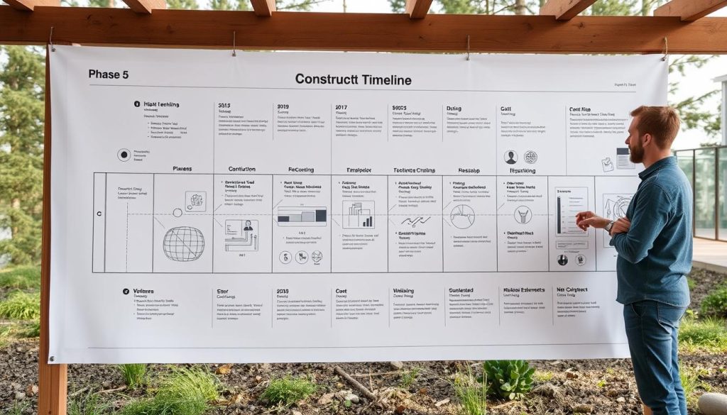 Byggeprosess tidslinje planlegging