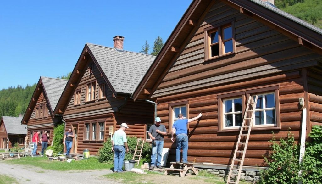 Bytte av liggende kledning i norske byer