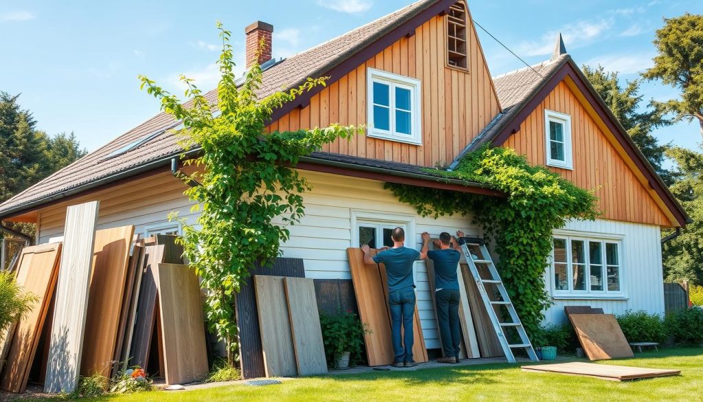 Bytte panel på enebolig vedlikehold