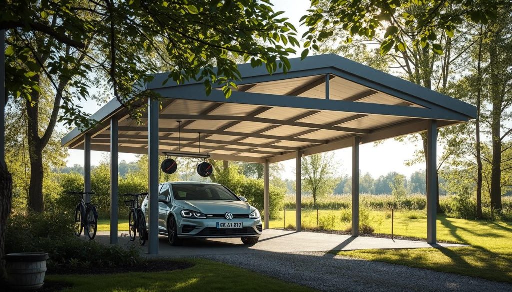 Carport beskyttelse og lagringsplass