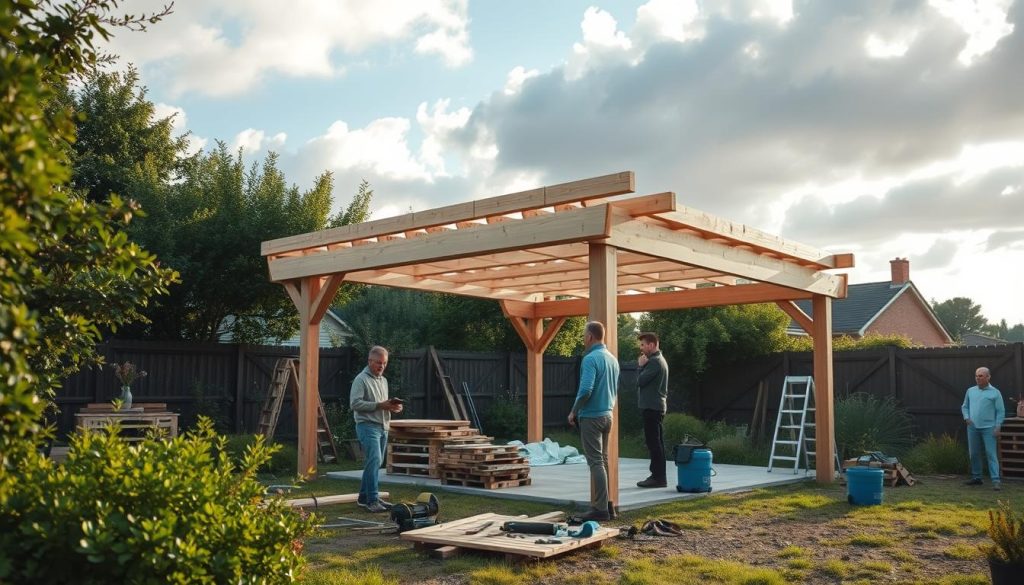 Carport byggeprosjekt