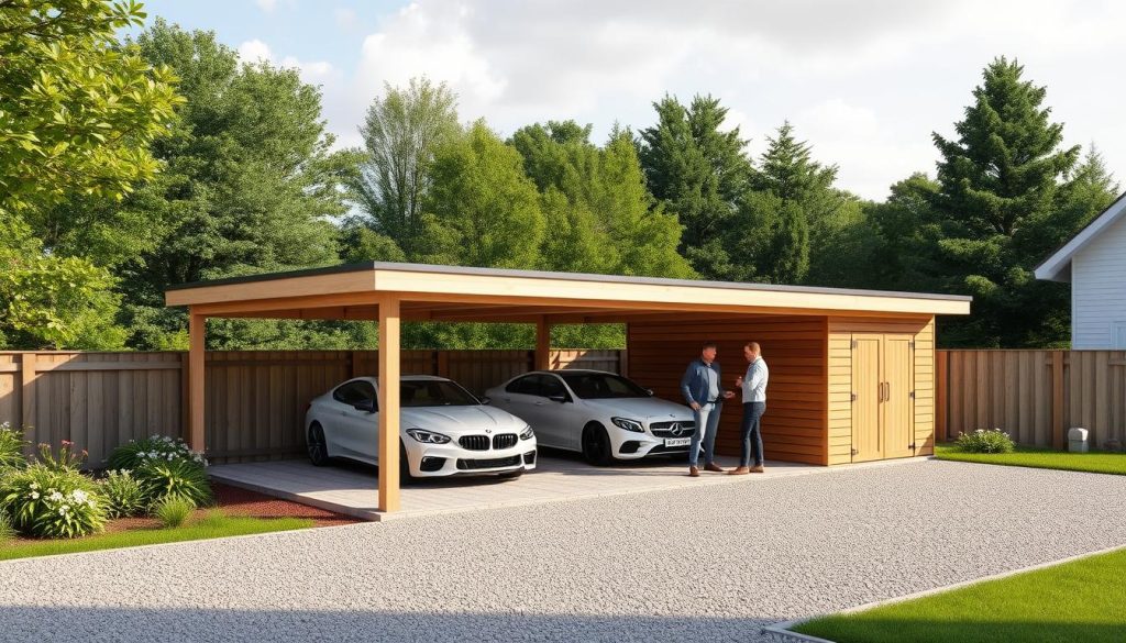 Carport konstruksjons og prisvariabler