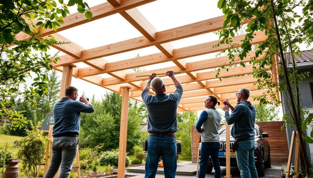 Carport monteringsarbeid og dimensjonering