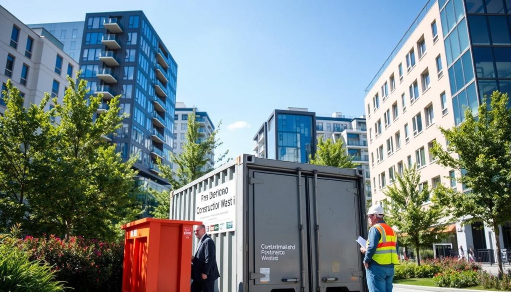 Container byggeavfall i norske byer