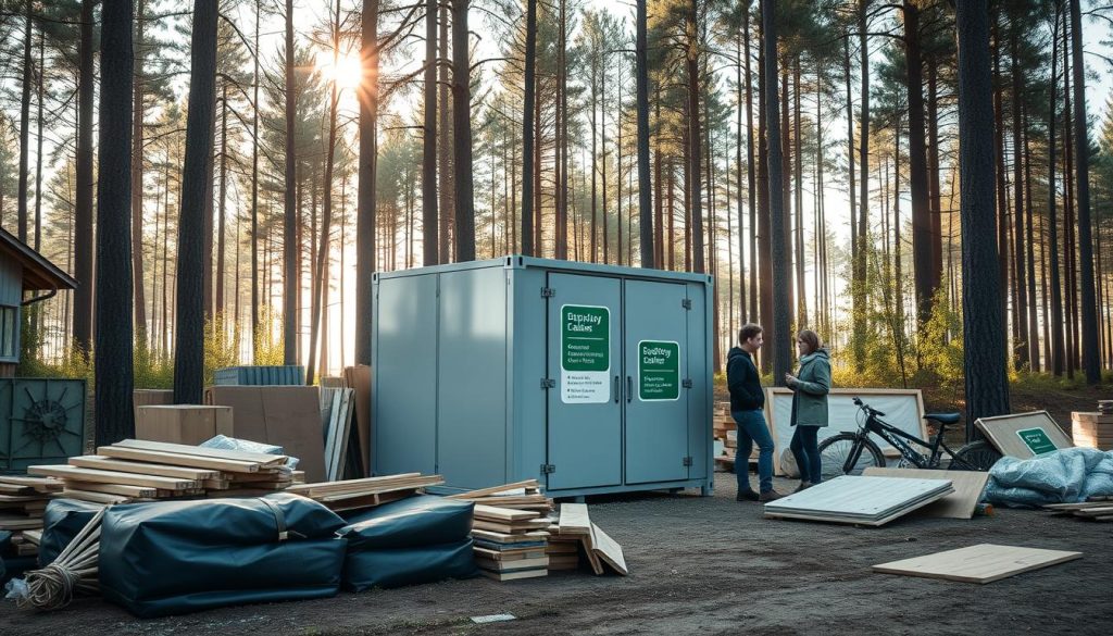 Container for avfallshåndtering prosjekter