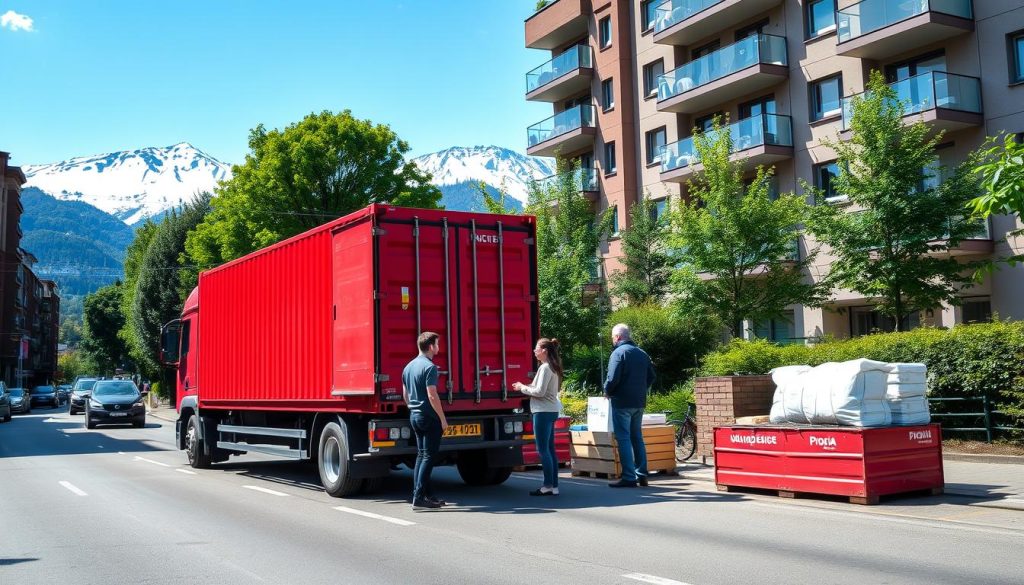 Container henting i norske byer