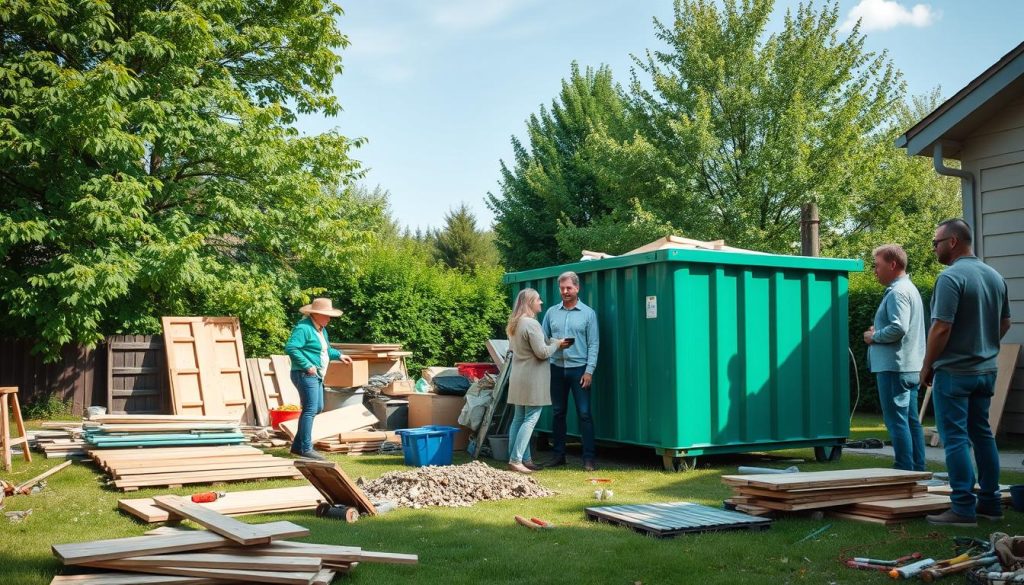 Container leie for opprydding og renovering