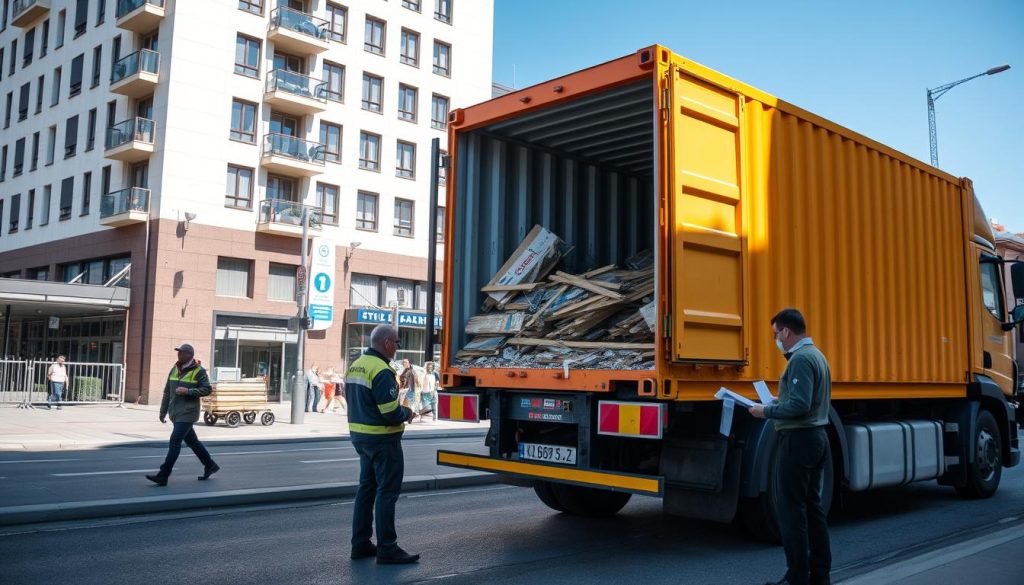 Container levering og henting situasjoner