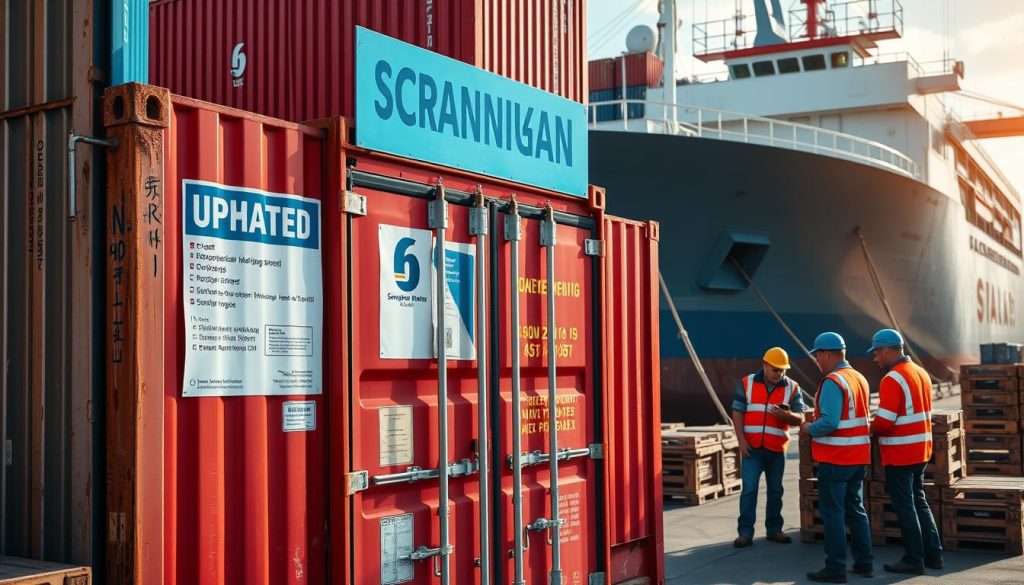 Container merking og dokumentasjon