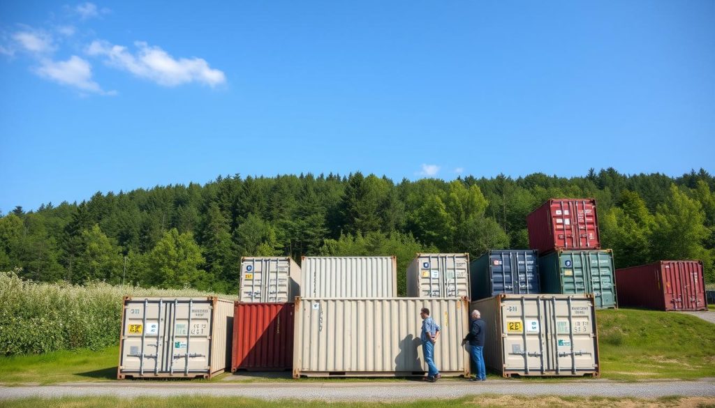 Container størrelser og prisfaktorer