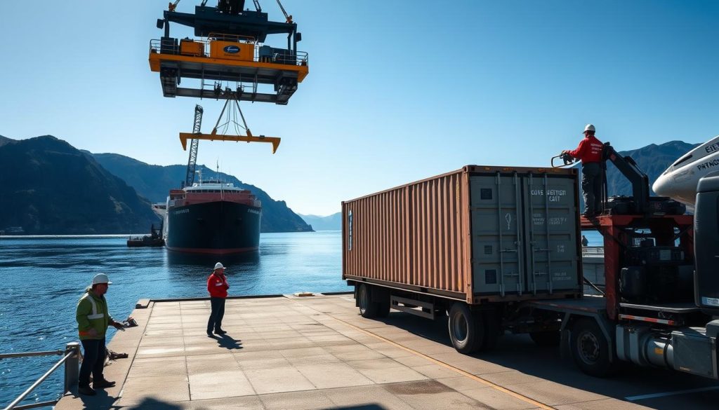 Container transport og levering