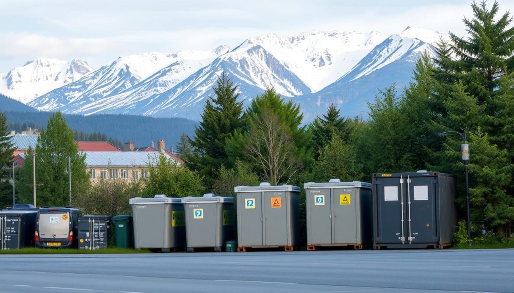 Containere for avfallshåndtering i Trondheim