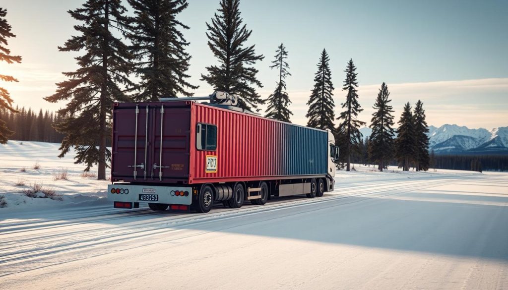 Containerfrakt maskin transport