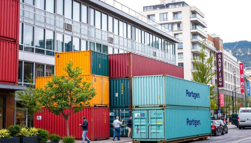 Containerlevering i norske byer